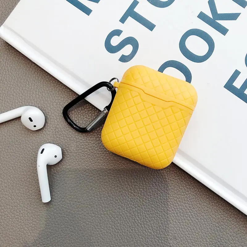 Suntaiho ТПУ силиконовый беспроводной чехол для наушников AirPods защитный чехол Мягкий противоударный чехол для Apple гарнитура для AirPods Sleev - Цвет: Yellow