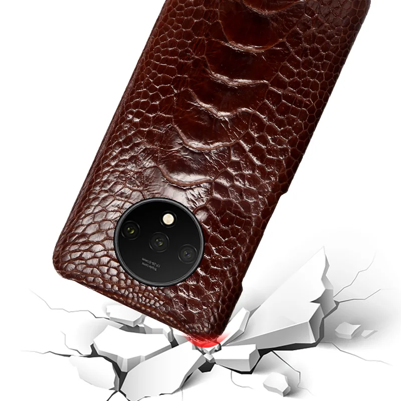 Роскошный чехол для телефона из натуральной кожи страуса Oneplus 7T 7 Pro 6 6T 7TPRO 9 задняя