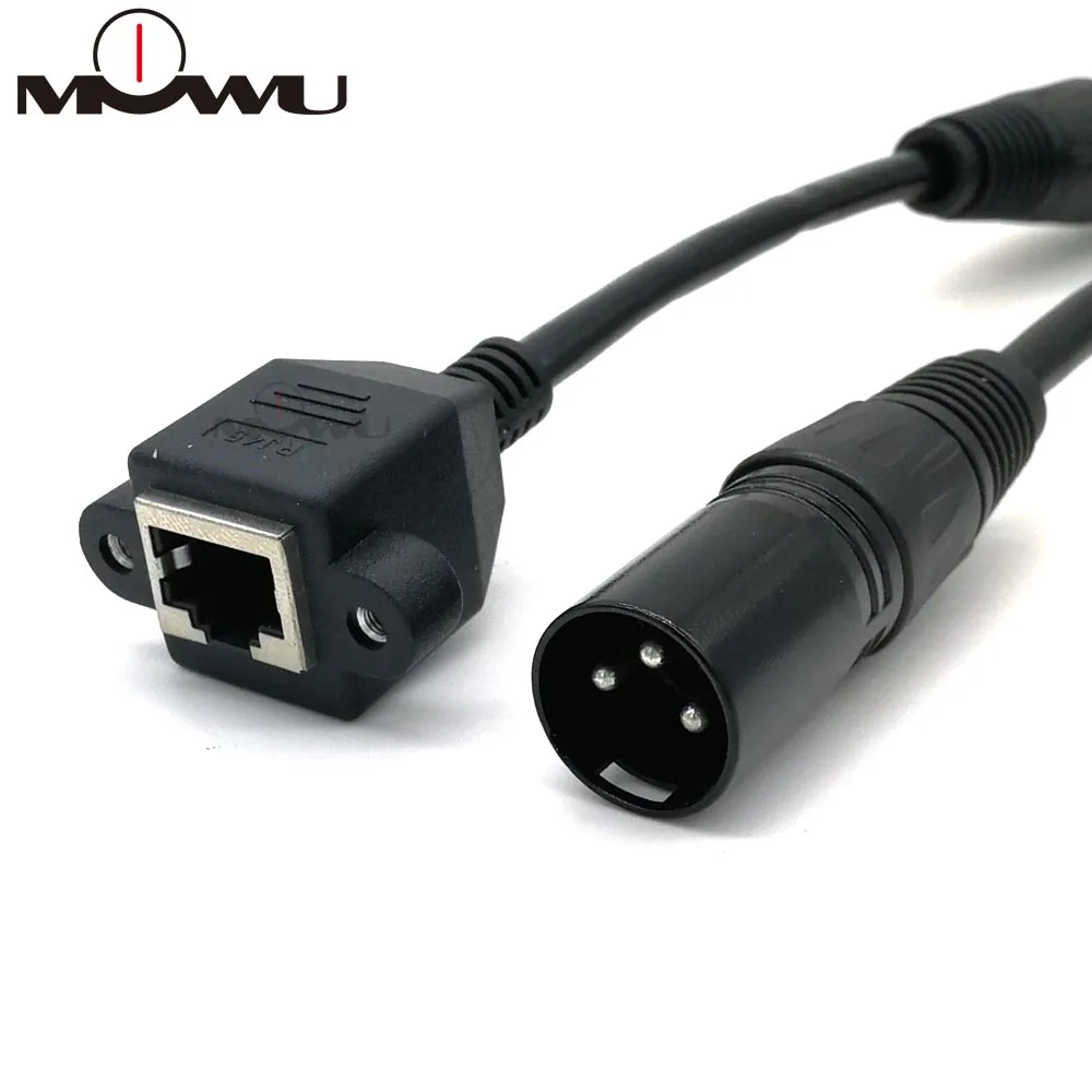 15 см XLR 3 контактный разъем для RJ45 гнездовой сетевой адаптера конвертер Кабель