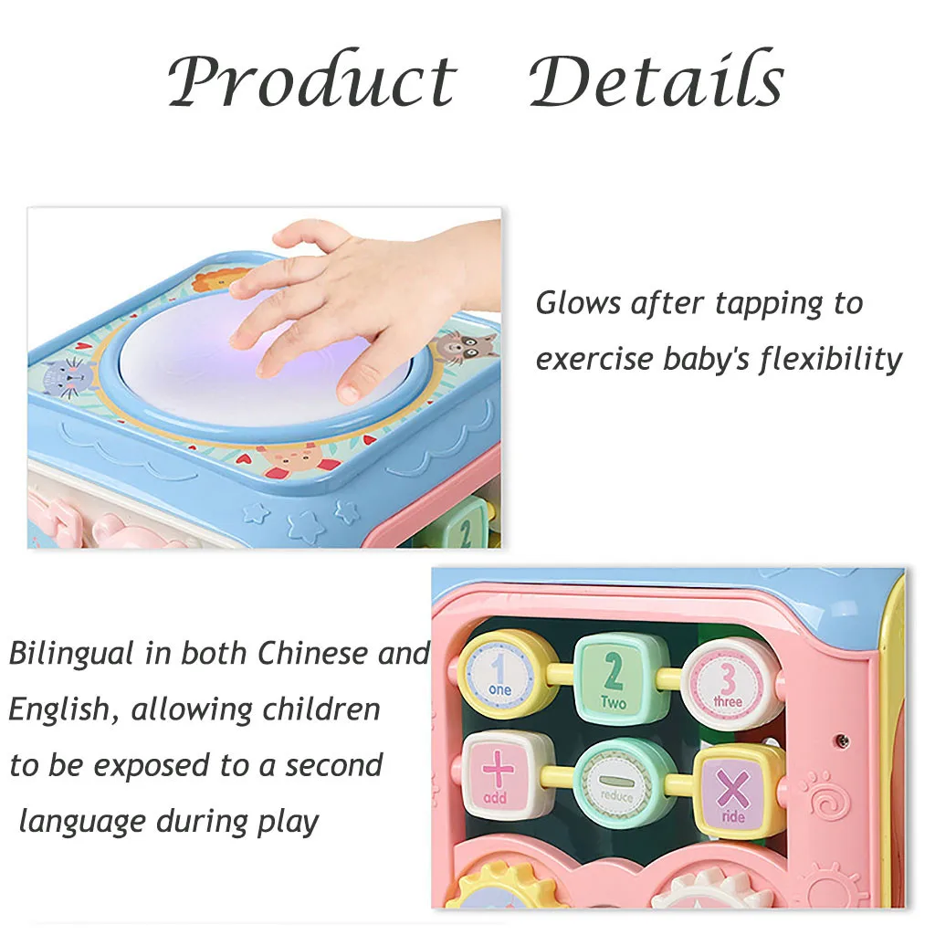 

Early Learning Education Toys Hexahedral Puzzle Toy Developmental Cartoon Baby Hexahedral Cube Pretend Play Learning Toys Y1226