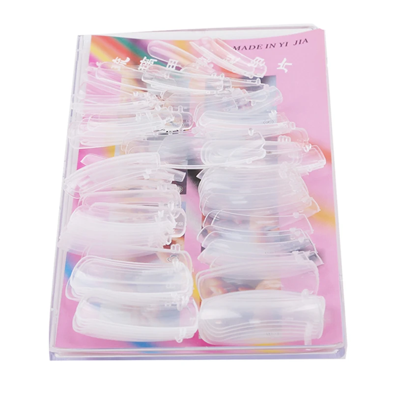 100 шт. поддельные ногти прозрачные полупрозрачные французские акриловые УФ гель