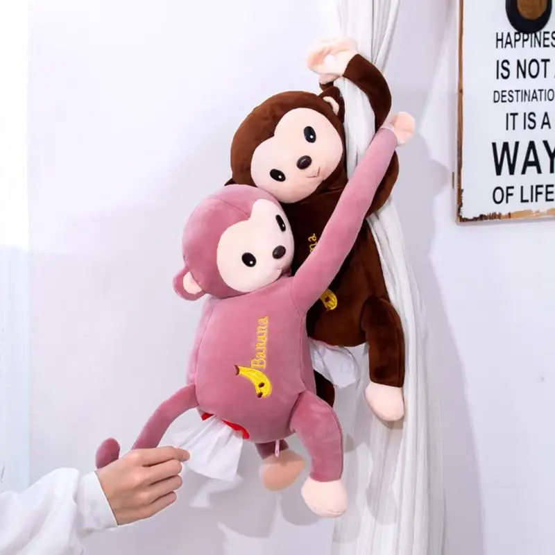 Обезьяна подвесная коробка из ткани кристалл бархат четырехсторонняя бомба вниз