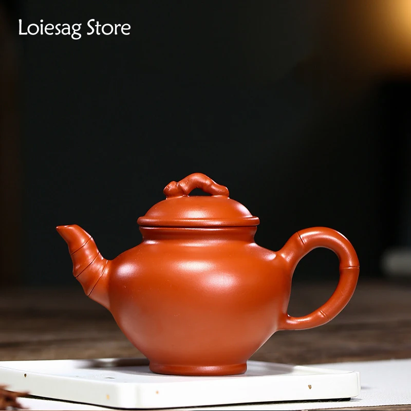 

Loiesag 300ml Yixing Purple Clay Pot Pure Handmade Raw Ore Dahongpao Ball Hole Effluent Tea Pot Kung Fu Zisha Teapot Tea Set