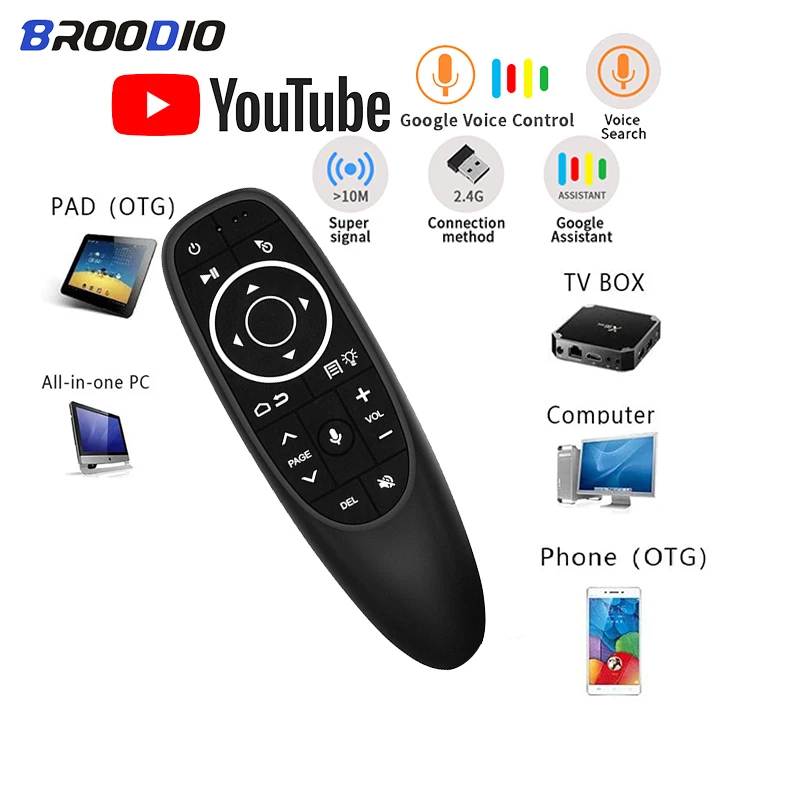 G10 G10S Pro Mini Smart Remote Control 2.4G Wireless Connection For Android TV Box Google Voice | Электроника