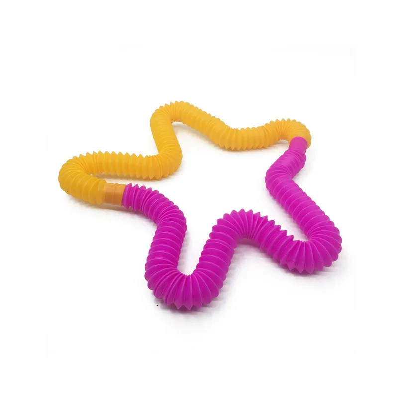 5 uds de Pop de pl&aacute;stico bobina de tubo de Children'S creativo m&aacute;gico juguete circular juguetes de desarrollo educativo de juguete-2