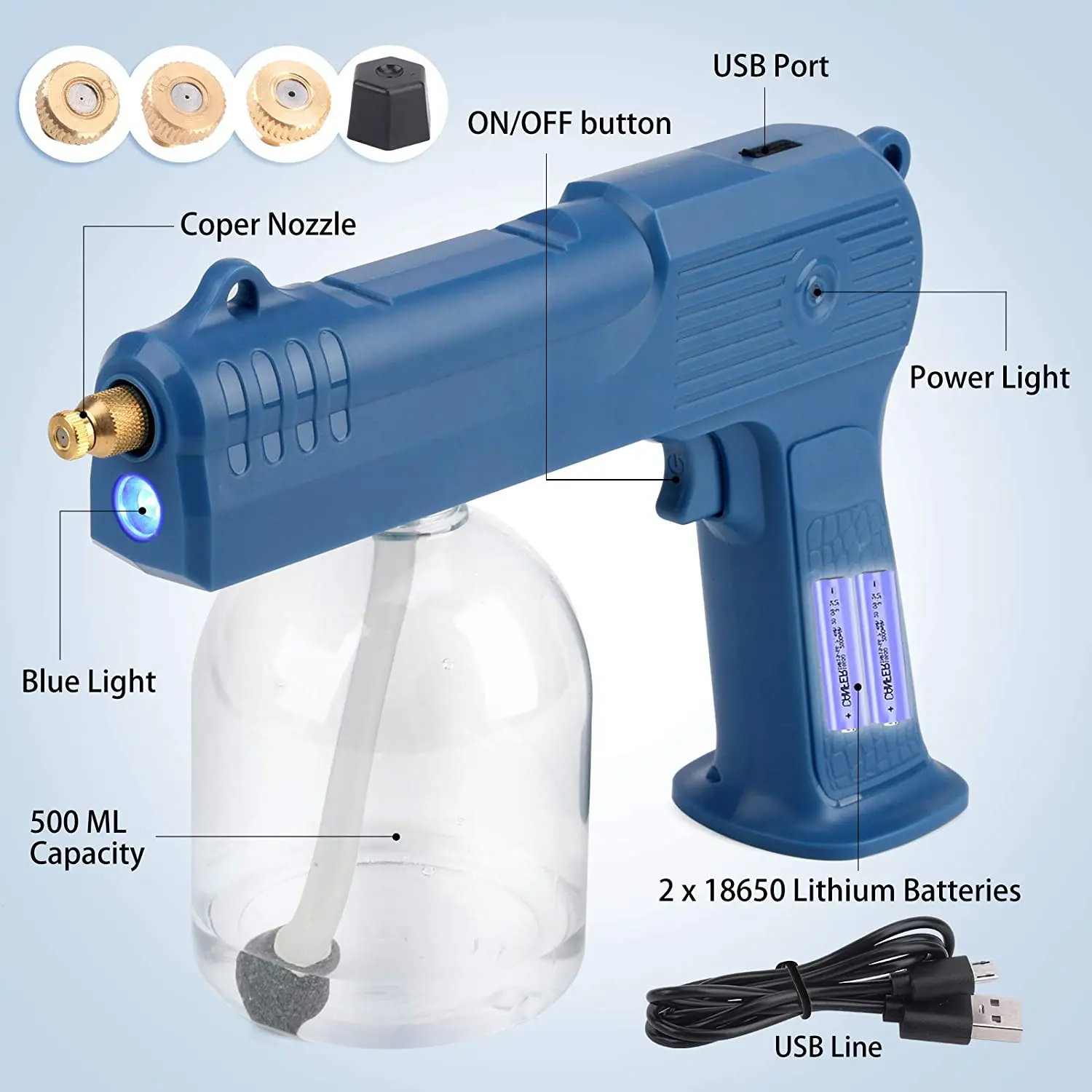 Портативный Беспроводной нано-распылитель домашний паровой аппарат для