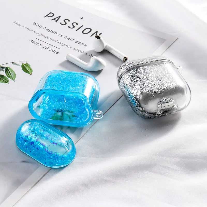 case for airpods pro case glitter bling funda airpods case cover dynamic liquid for air pods quicksand protective phone bumpers free global shipping