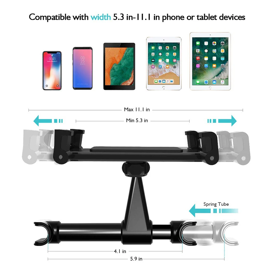 Автомобильный держатель для телефона планшета ПК iPhone Samsung iPad вращение на 360