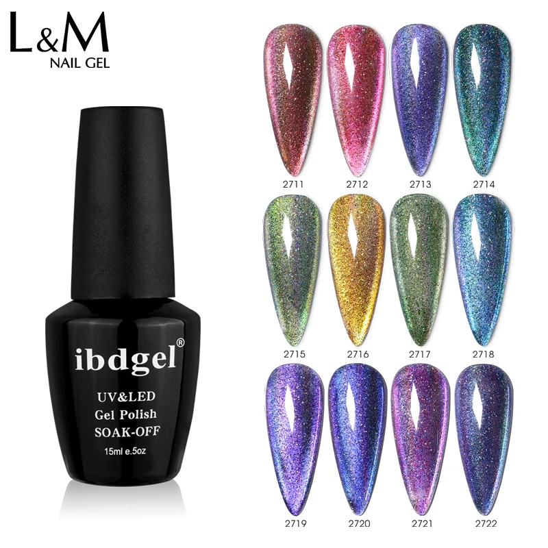 

ibdgel Laser Cat Eye Gel Polish Reflective Magent Gel Polish Nail Flish Chameleon Magic Manicure Varnishes UV LED Gel Lak