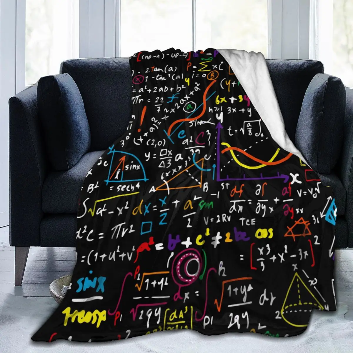 

Soft Warm Fleece Blanket Math Linear Mathematics Education Circle Winter Sofa Plaid Throw Thin Mechanical Wash Flannel Blankets