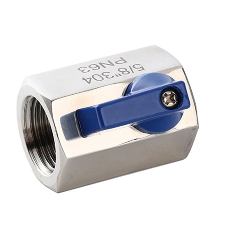

1/2Inch 304 Stainless Steel Mini Ball Valve Female By Female NPT Air Compressor Valves Water Gas Oil Shut Off Valve