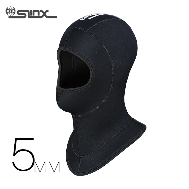 1308 5mm size XXL SLINX 1308 5 мм Неопреновая Водонепроницаемая шляпа для подводного плавания оборудование для подводной охоты, рыбалки, Сноркелинга, плавания на шее, маска для всего лица, капюшон - Цвет: 1308 5mm size XXL