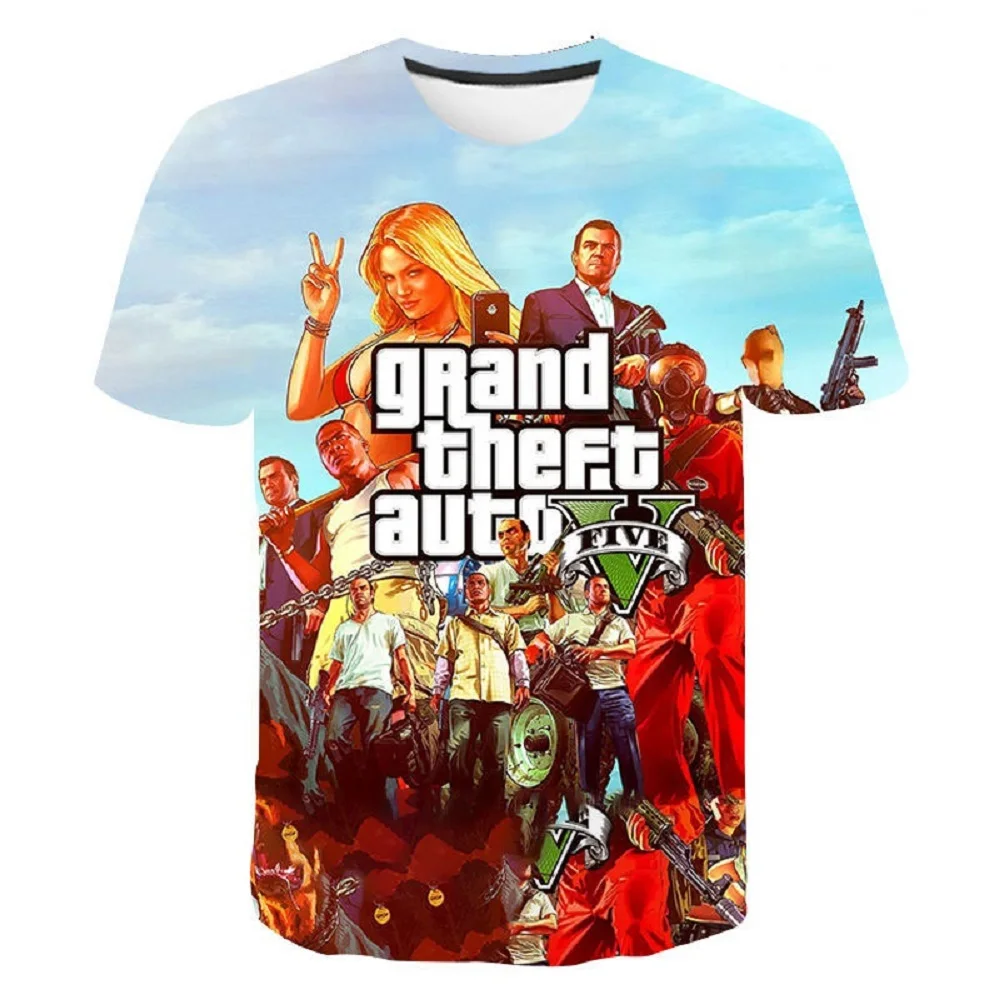 

Men's Game 3D Printing T-shirts Street Hip Hop Men's/Women's T-shirts Short Sleeve High Quality Fun Short Sleeve Cosplay T-shirt