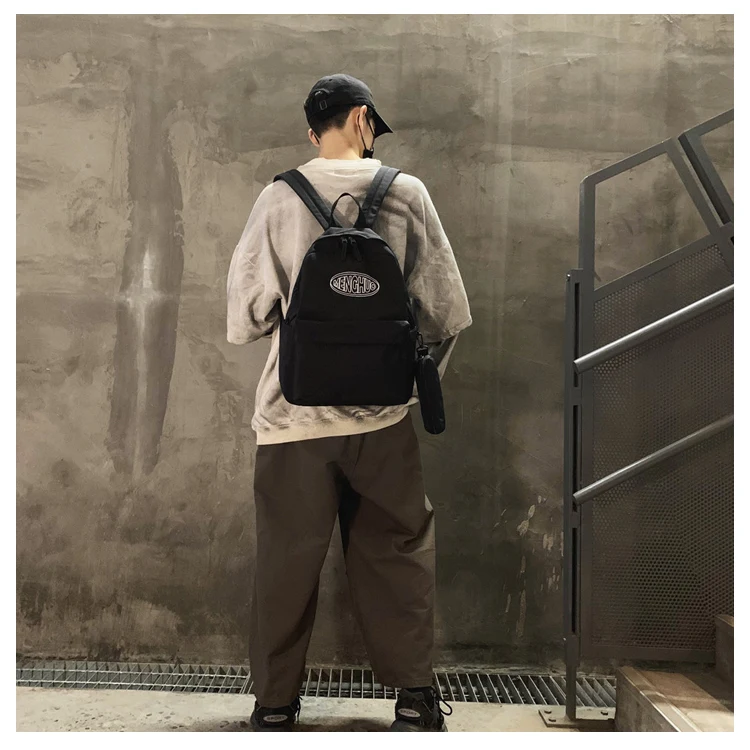 

BB534 Japanese printing College student backpack men's fashion trend wild large-capacity travel bag