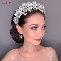 youlapan hp375 wedding crown bridal tiara wedding crown tiara crystal beads wedding vine headband large bridal hair accessory