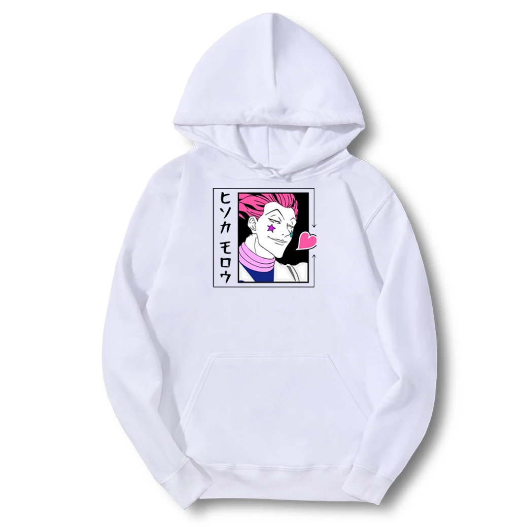 

HUNTER×HUNTER Hisoka Japan Anime Autumn Mens Fleece Breathable Hoodie Sweatshirt Simple Print Top Hip Hop Hoody Man