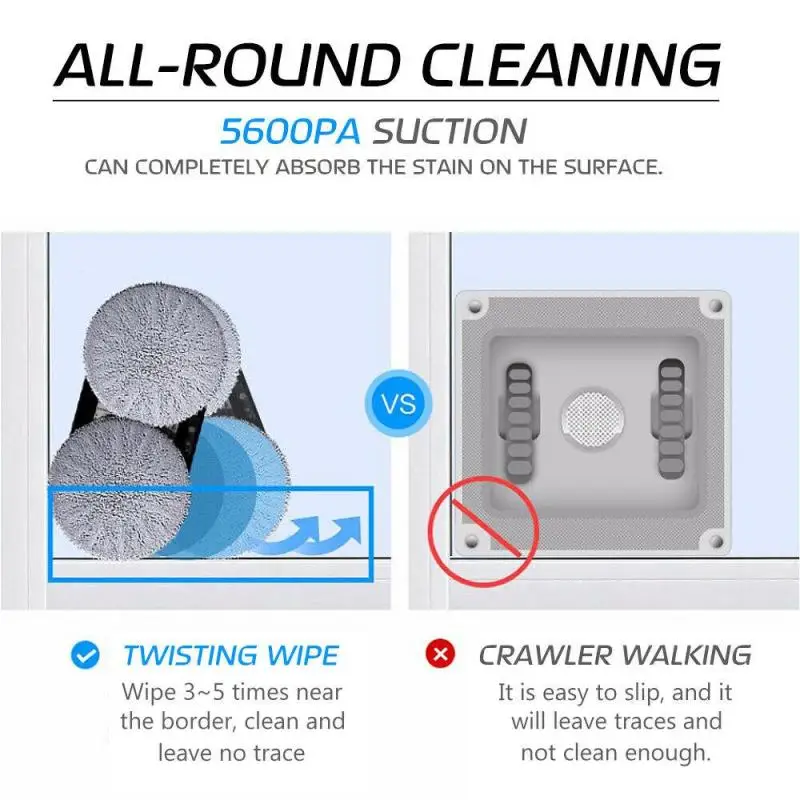 Умный робот-пылесос для мытья окон 3 режима | Дом и сад