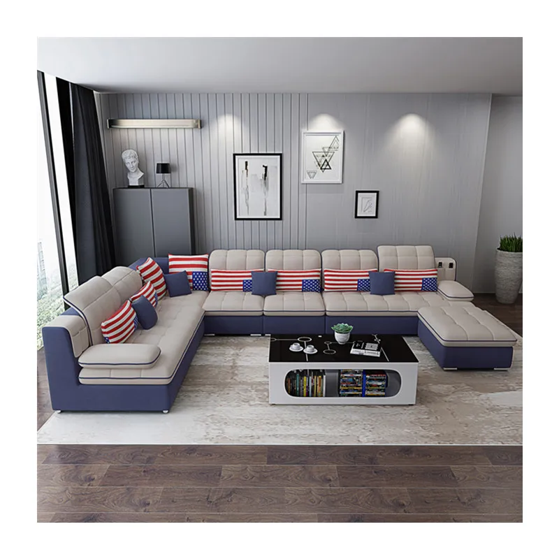 Американский Классический дизайн семейная комната ткань диван |