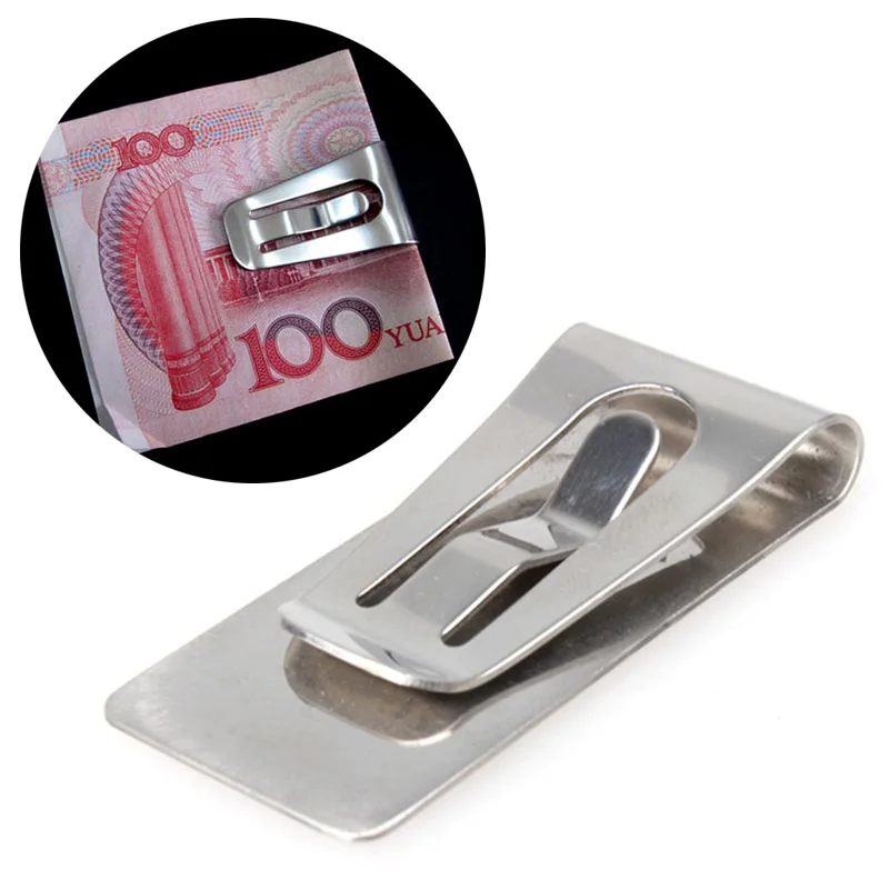 

Slim Money Wallet Clip Clamp Card Stainless Steel Credit Business Card Holder C66