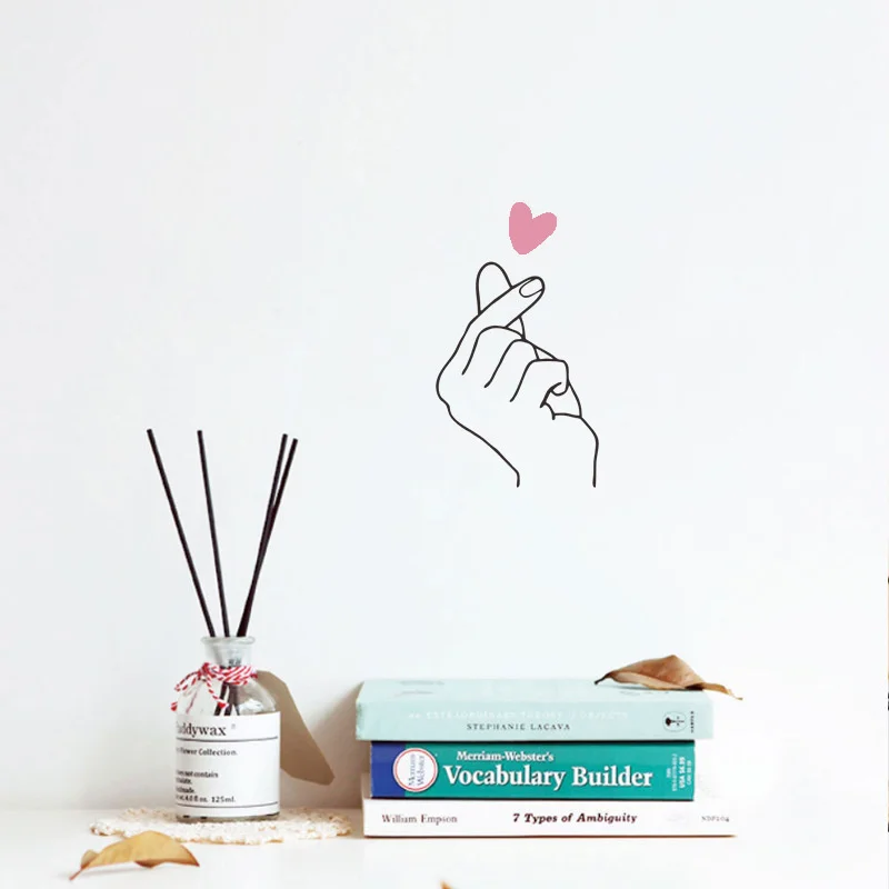 

Hot sale Love Gesture Wall Sticker Romantic love background home decoration Mural Art Decals Creative stickers wallpaper