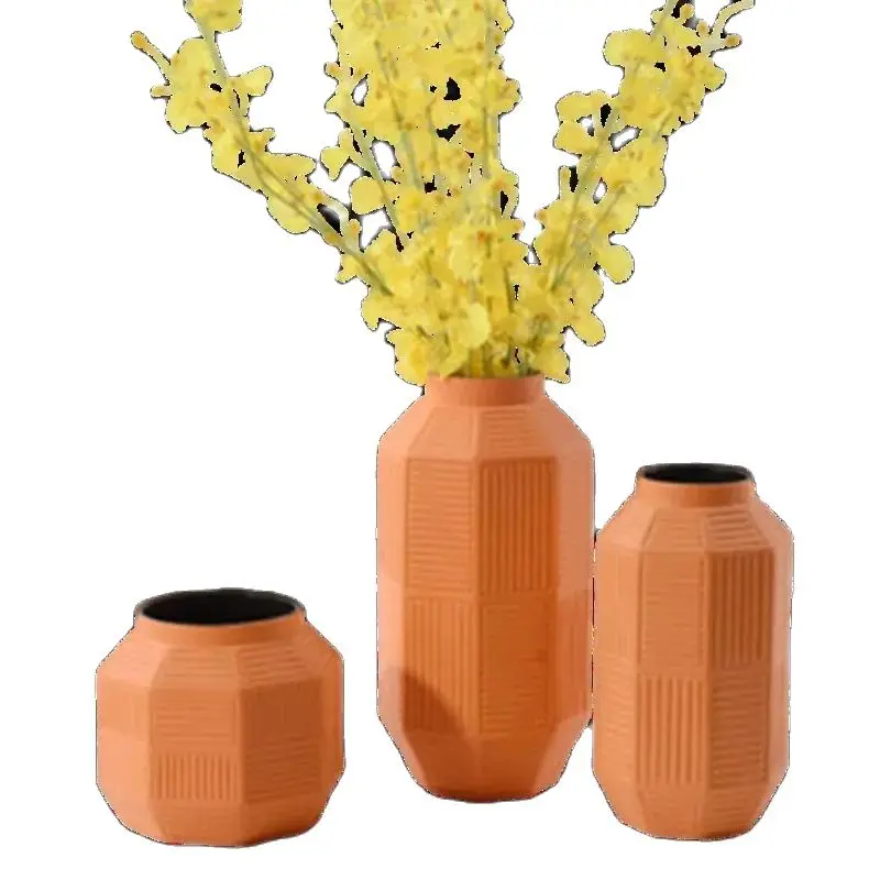 

Небольшая керамическая ваза с сушеными цветами, литература и искусство в стиле простоты, Современный домашний декор, аксессуары для стола, ...