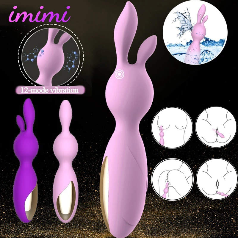 Мощный вибратор кролик для точки G Анальный с зарядкой от USB Стимуляция клитора