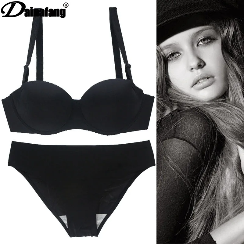 Комплект Бесшовного нижнего белья с глубоким V образным вырезом и чашками