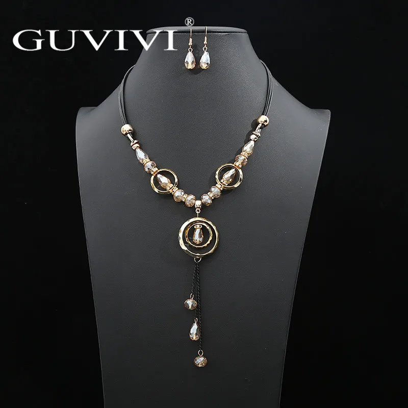 Женский костюм в дубайском стиле Guvivi комплект из длинных металлических ожерелий
