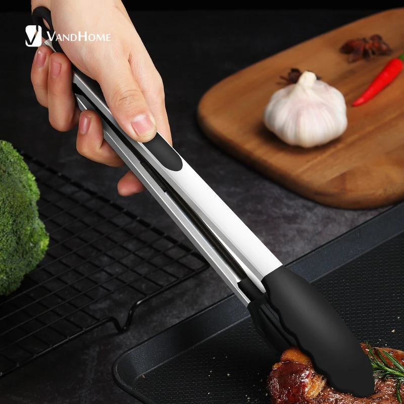 Силиконовые щипцы для барбекю термостойкие антипригарные салата хлеба пищевые