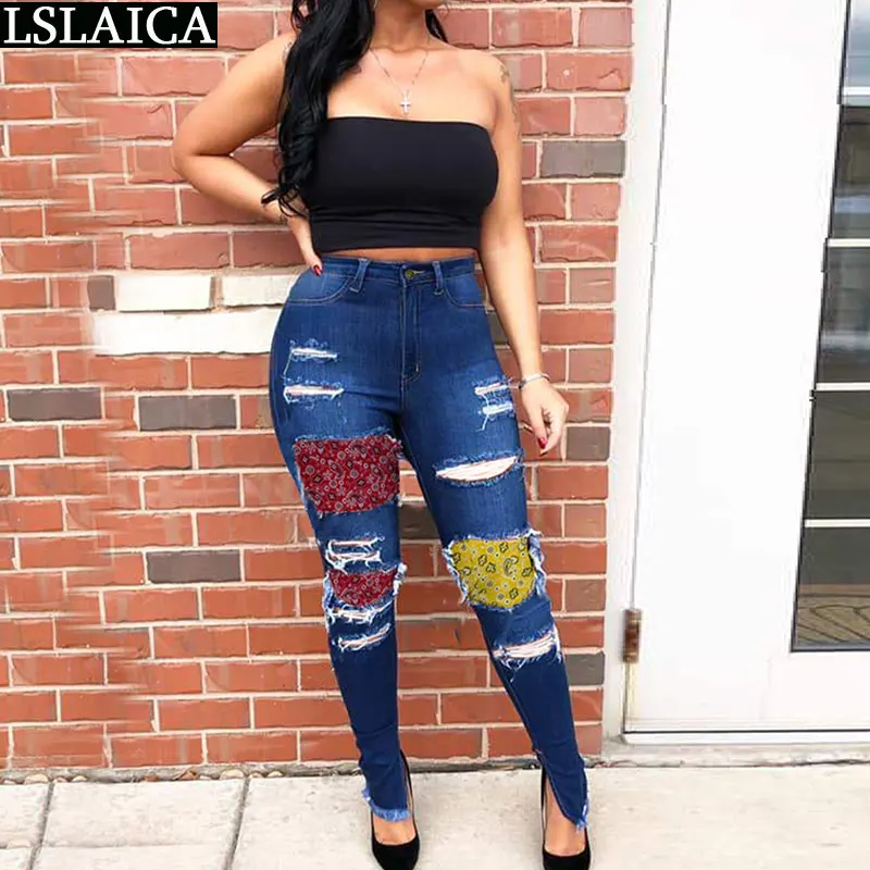 

Woman Pants Patchwork Novelty Pocket Streetwear Loose Casual Straight Jeans for Women Zipper Hole Fashion Femme Pantalon