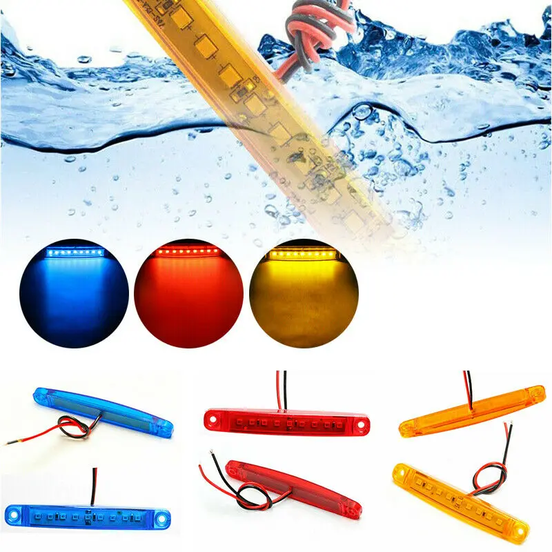 

30Pcs Side Markers Indicator Light Tail Light Bus Shakeproof Side Marker