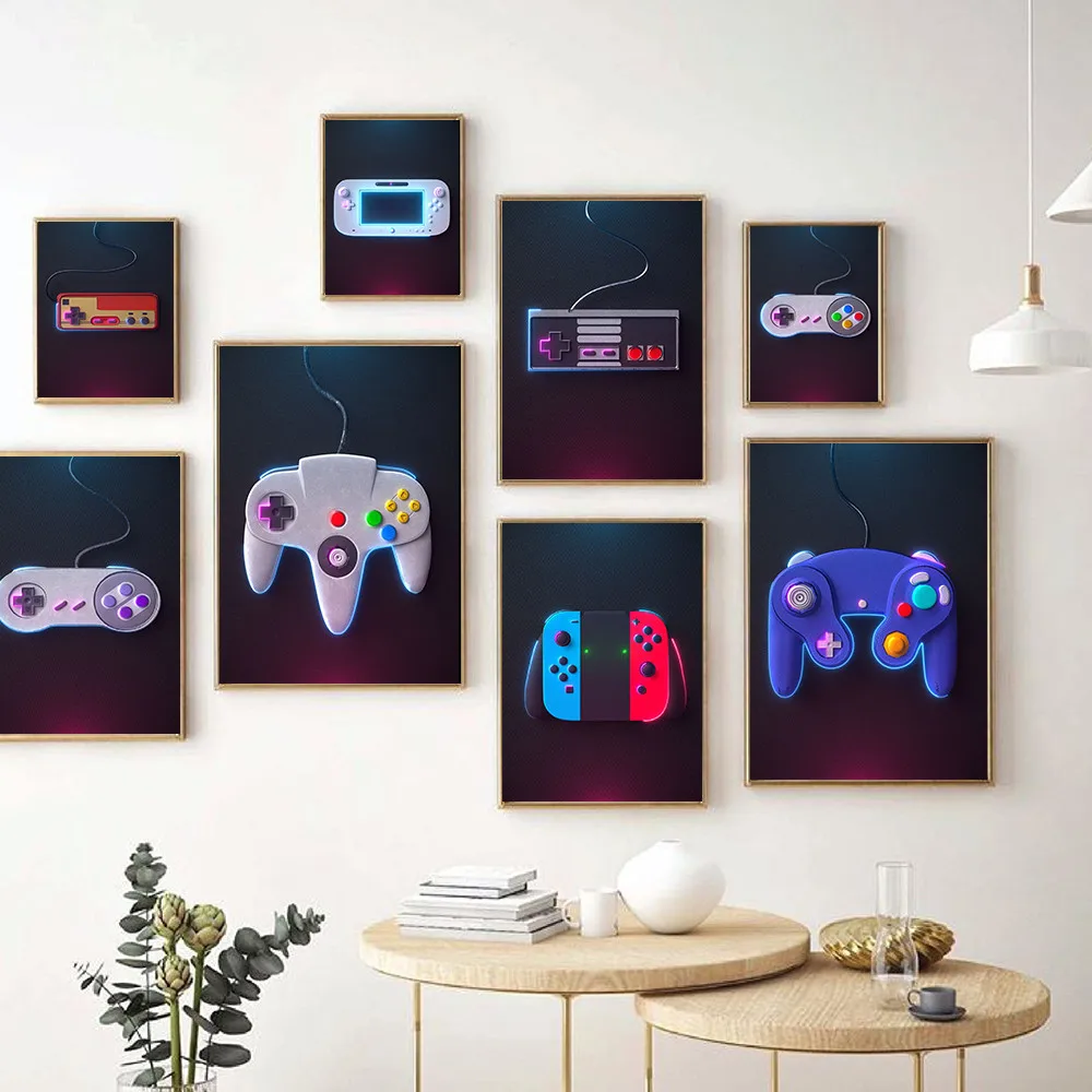 

Game Console Game Controller Canvas Painting Wall Art Nordic Posters and Prints Wall Pictures for Living Room Decor Frameless