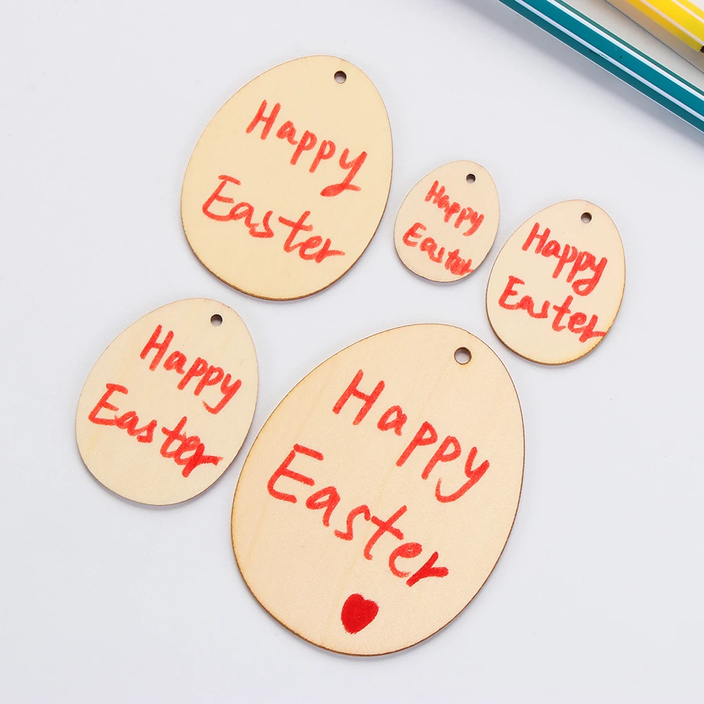 30 80 мм необработанные пустые пасхальные яйца из натурального дерева орнамент