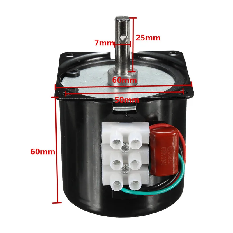 60KTYZ 220V AC 14W Постоянный Магнитный Магнит Электрический синхронный мотор шестерни