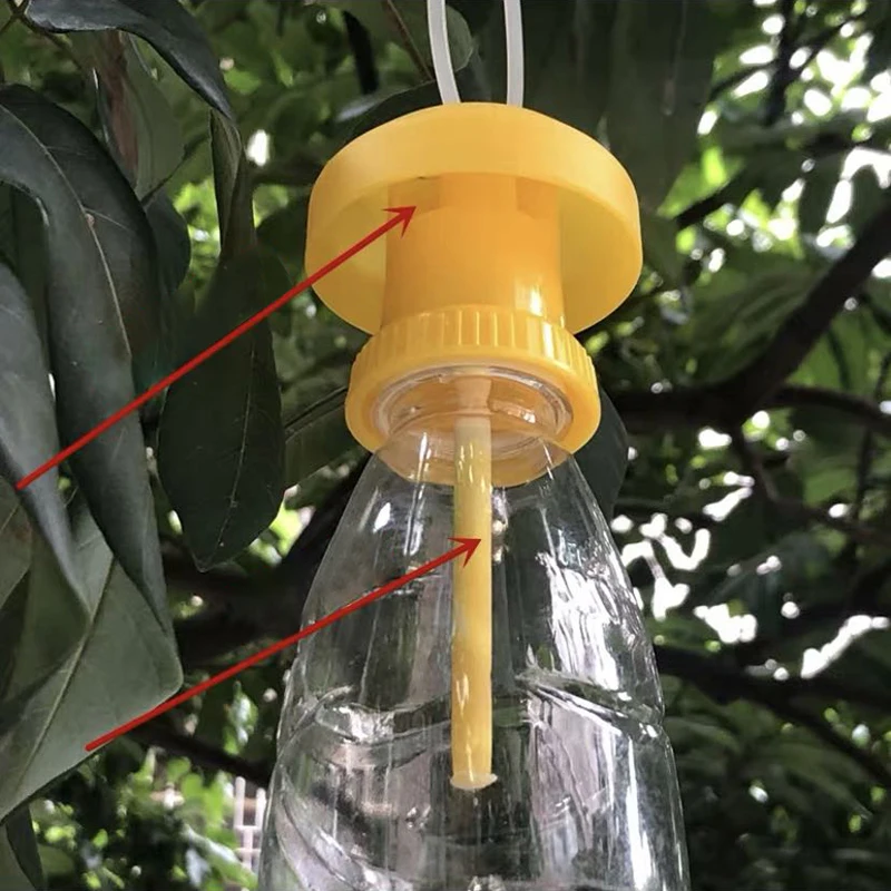 

1pc Fruit Fly Trap Killer Plastic Yellow Drosophila Trap Flypaper Insect Pest Control For Home Farm Orchard 6 * 6 * 2cm