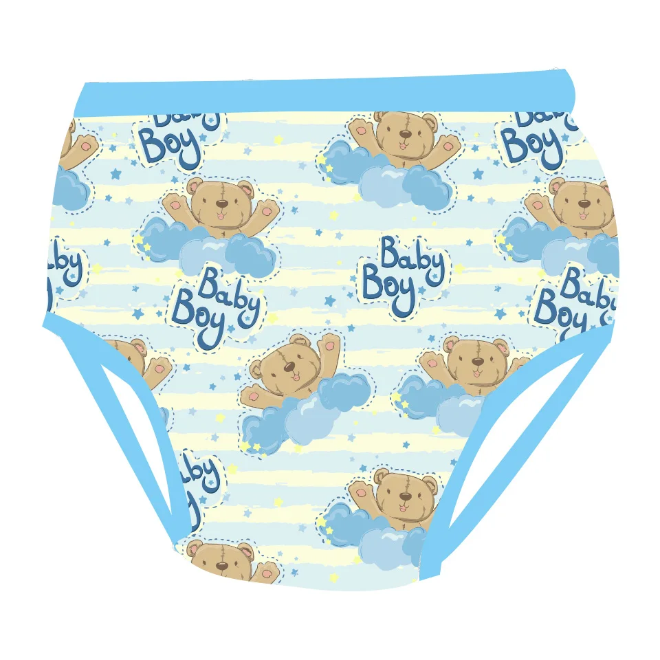 Waterproof Cotton Adult Baby Training Pants Reusable baby bear Underweaer Cloth Diapers Panties Nappy For ddlg/ Adult