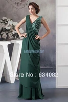 free shipping brides 2018 new design formal chiffon beading cap sleeve long evening gown sexy mother of the bride dresses
