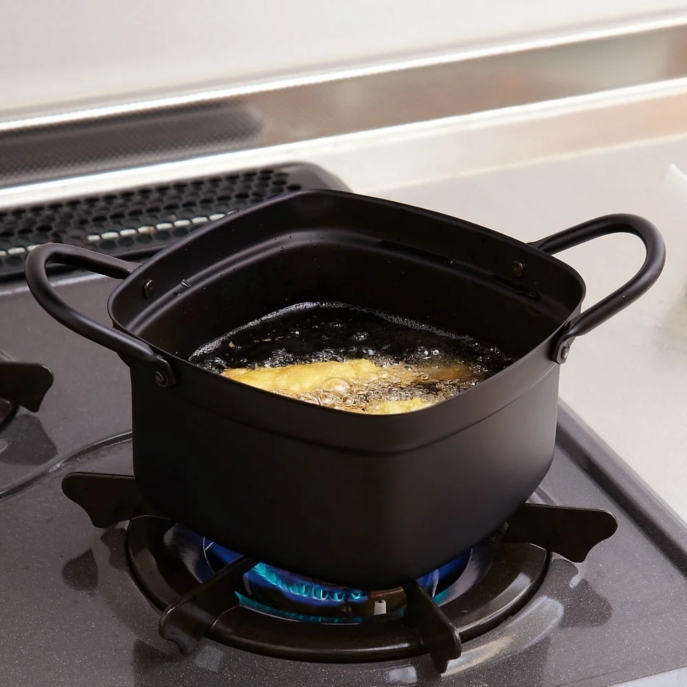 Японский стиль кухонный Квадратный маленький горшок глубокая сковорода жареные