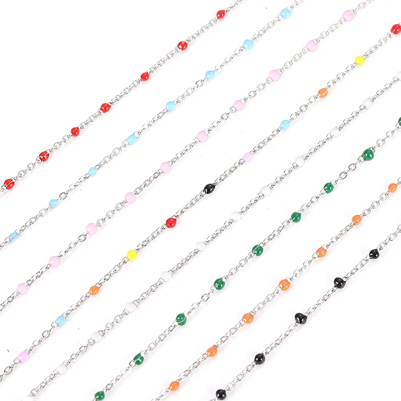 2 м из нержавеющей стали эмаль синий/черный/белый/красный/розовый звено Кабельные