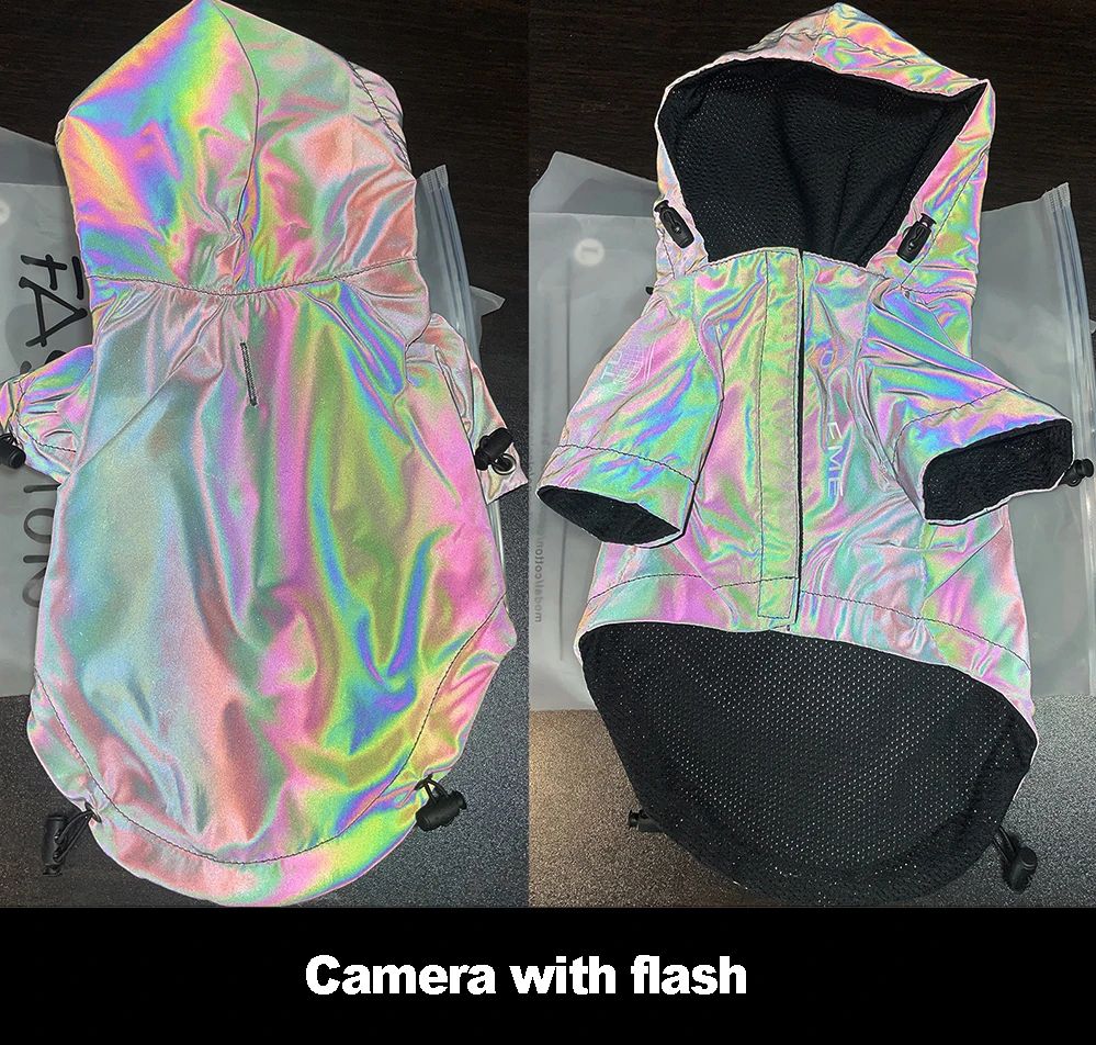 

Fashion Pet Dog Clothes Cool Colorful Reflective Coat Waterproof Reflective Pet Jacket Dog Cat Coat for Small Medium Large Dogs