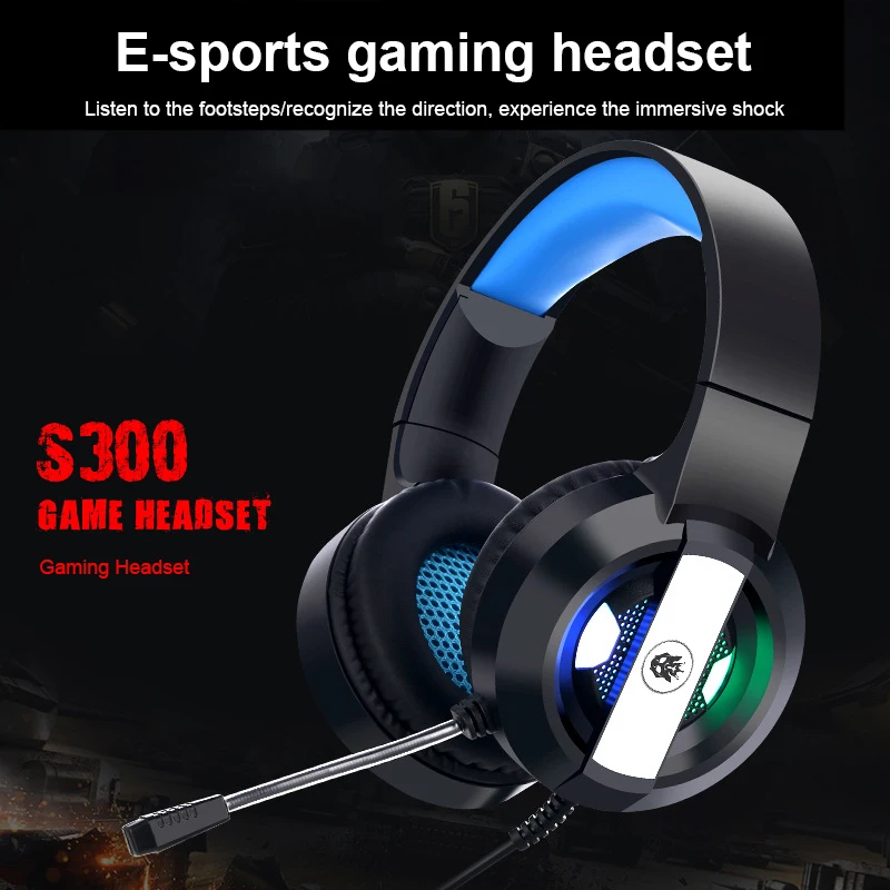 

S300 Professional Gaming Headset With Microphone Game Headphones With Deep Bass For Computer Gamer Use 7.1 USB Channel Surround