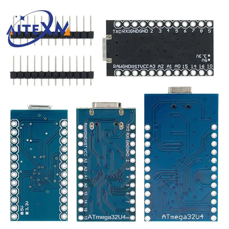 10 шт. MICRO/TYPE-C USB ATMEGA32U4 PRO MICRO Module 5V 16MHz Board Для Arduino ATMEGA32U4-AU/MU Controller заменить Pro Mini |