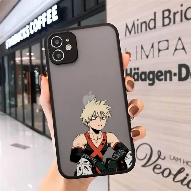 

my hero academia Phone Cases matte transparent For iphone 7 8 11 12 plus mini x xs xr pro max cover