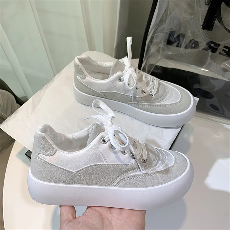 Кеды женские на плоской подошве повседневные холщовые кроссовки в Корейском