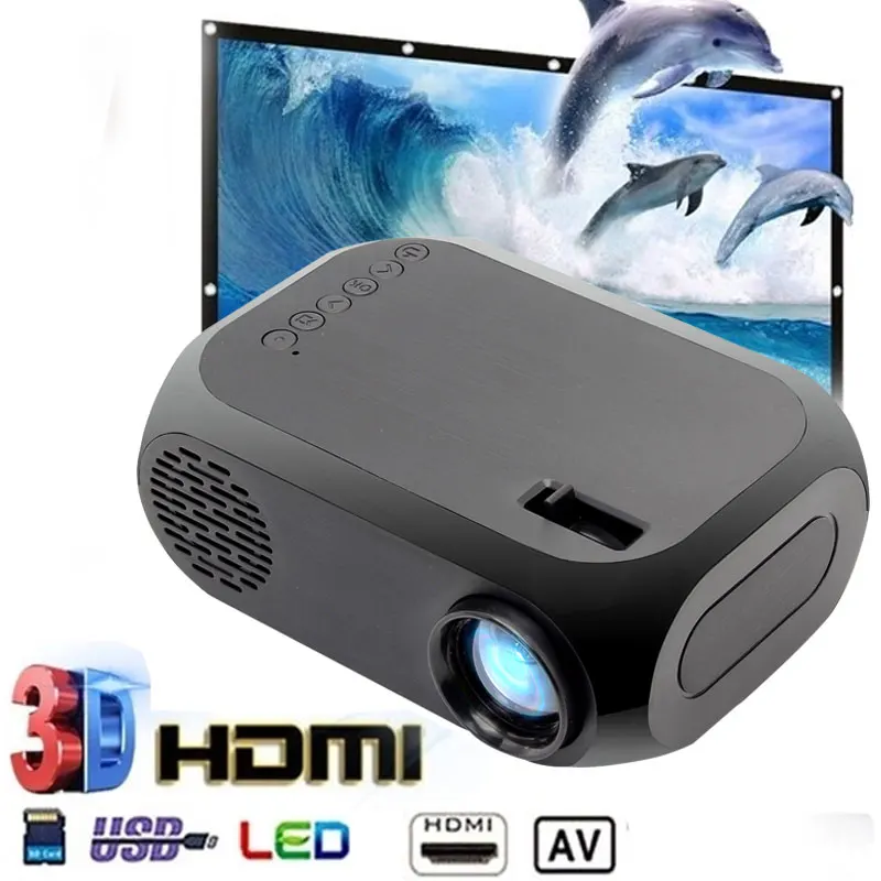 Мини-проектор BUIANUWOD 320x240 пикселей светодиодный умный USB AV поддержка 1080P Full HD