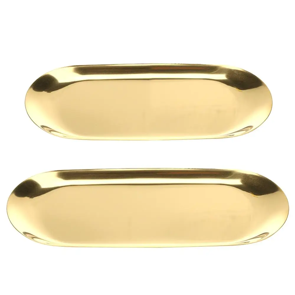 Золотая обеденная тарелка в скандинавском стиле десертная из нержавеющей стали