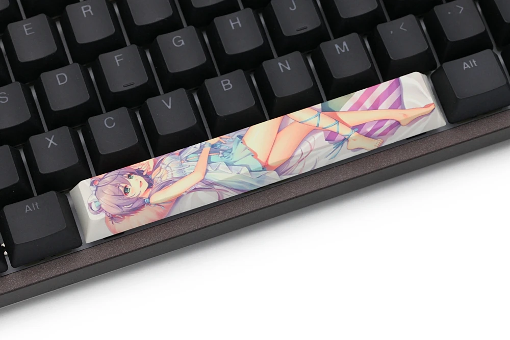 novelty allover dye subbed keycaps spacebar pbt custom mechanical keyboard luo tianyi ルオ・テンイ free glob