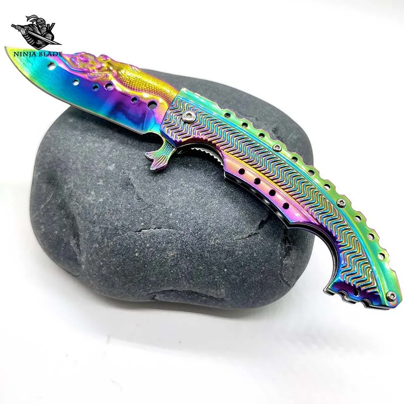 Красивый Складной нож русалки универсальный коллекционный острое лезвие из