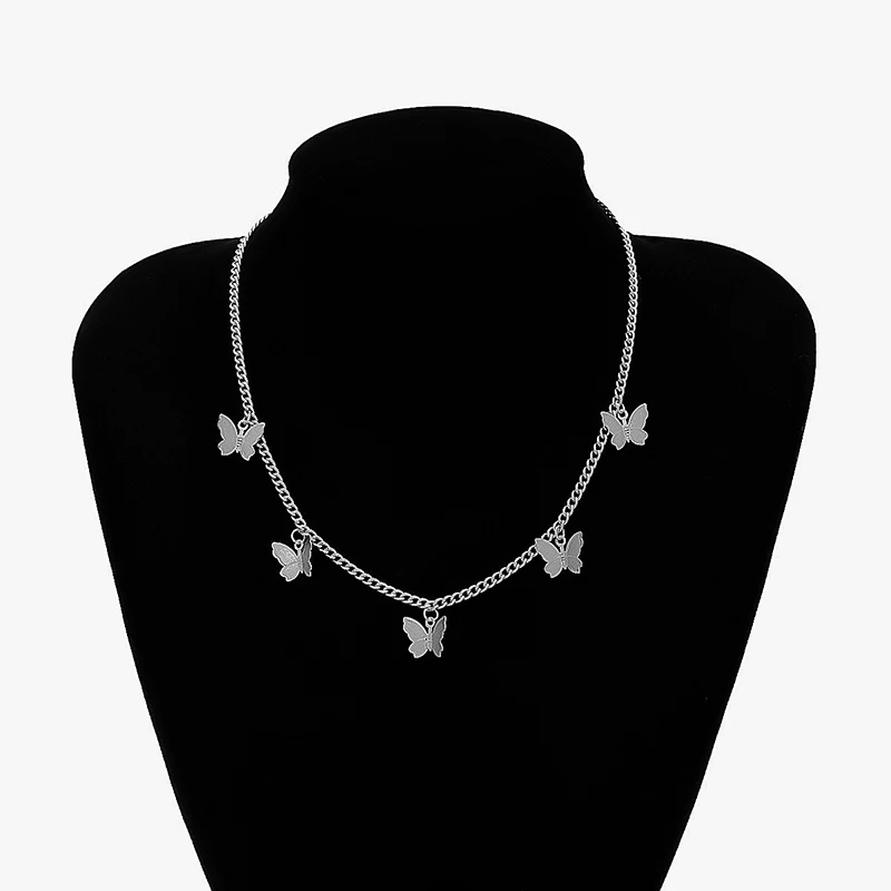 Temperament Butterfly Clavicle Chain Cute Choker Necklace Gold Statement Collar Female Best Shining Jewelry | Украшения и