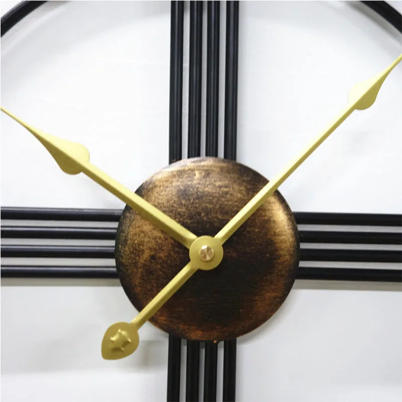 50/60 см в европейском стиле ретро настенные часы черного и золотого цвета